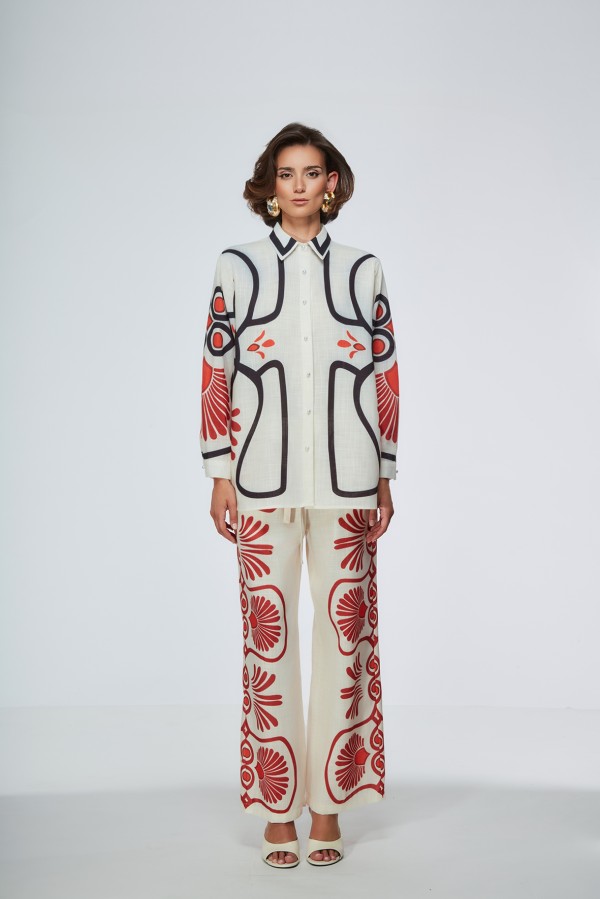 HINTON CAMICIA BURRO ROSSO