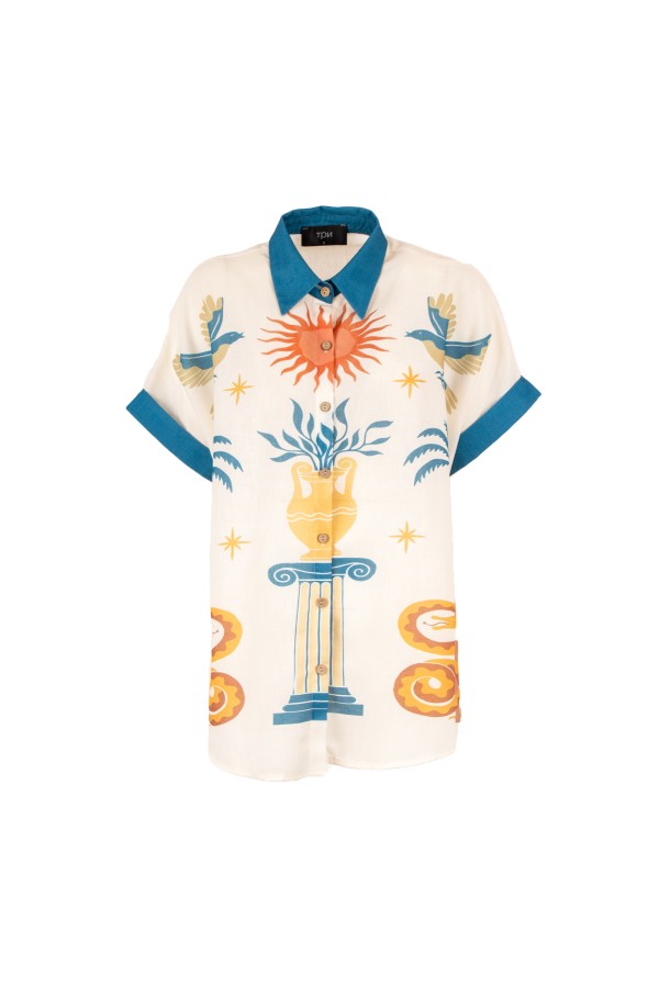 ROTHLEY CAMICIA BIANCO BLU