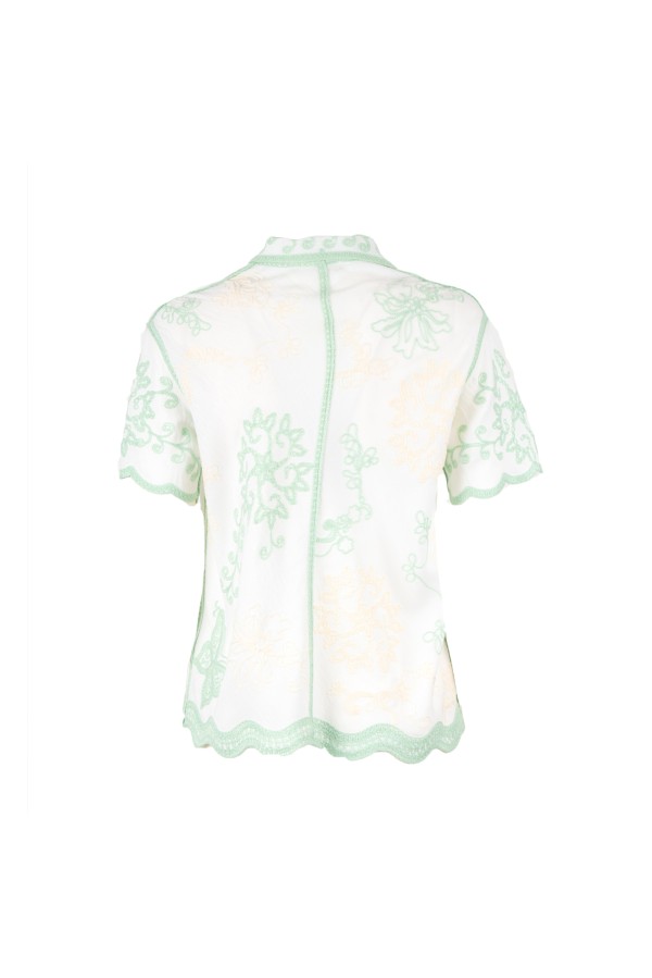 SEAFORD CAMICIA BIANCO VERDE ACQUA