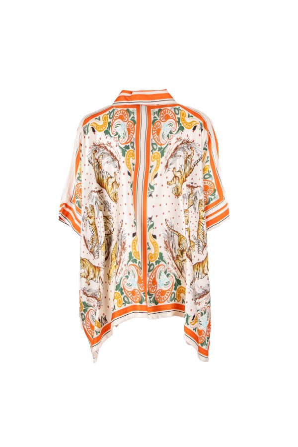 TENBY CAMICIA BIANCO/ARANCIO