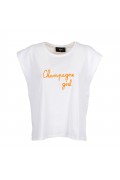 CHAMPAGNE  002S4D7 T-SHIRT BIANCO