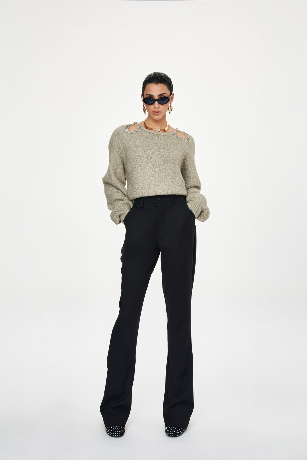 HASKELL    242W5D6 PANTALONI NERO