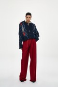 HILLARYS   242W5A7 PANTALONI BORDEAUX