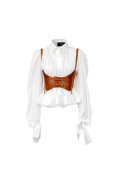 WEISER     252W56Y CAMICIE e BLUSE BIANCO-TABACCO
