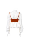 WEISER     252W56Y CAMICIE e BLUSE BIANCO-TABACCO